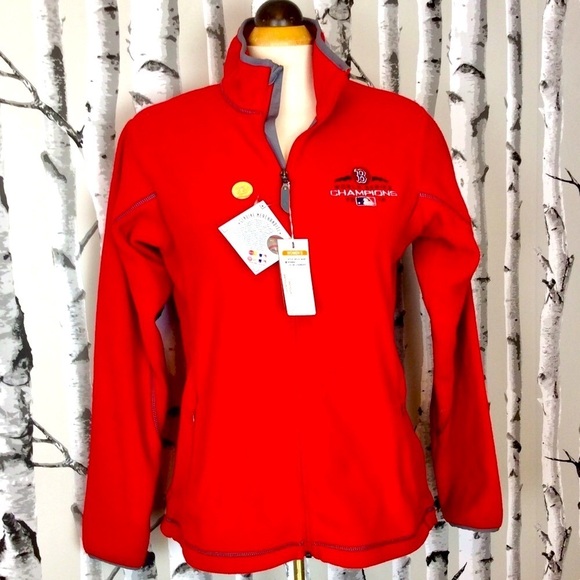 Antigua Jackets & Blazers - Genuine 2018 World Series BostonChampionship Red Fleece size medium
